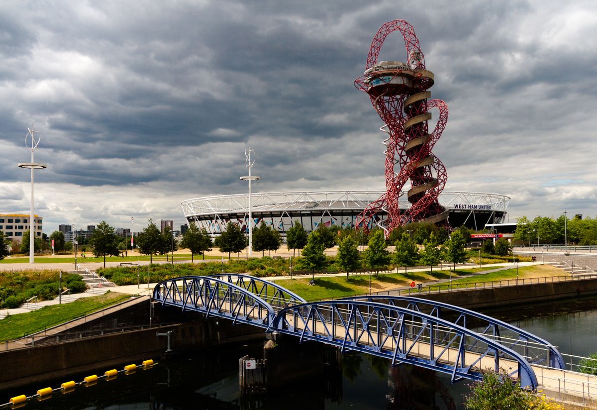 London Stadium and ArcelorMittal Orbit in Queen Elizabeth Olympic Park